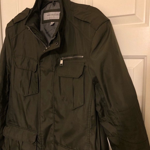 Green Andrew Marc Utility Jacket Large - Picture 3 of 3